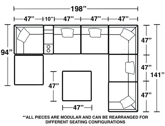 Jackson Furniture Posh 9-Piece Dove Modular Sectional-2