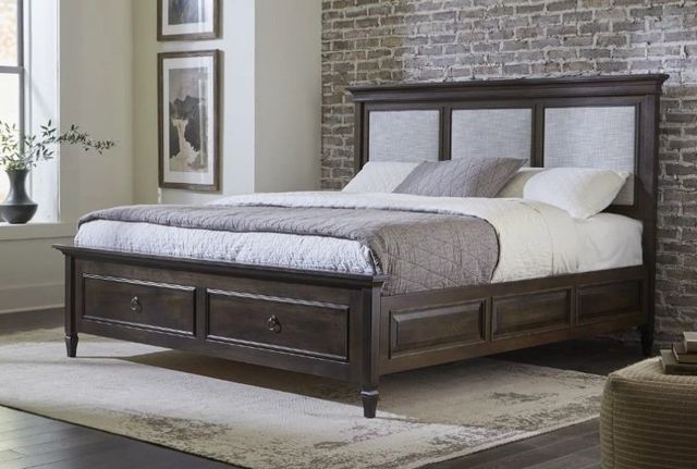 Mavin Customizable Vineyard Haven King Upholstered Panel Storage Bed-1