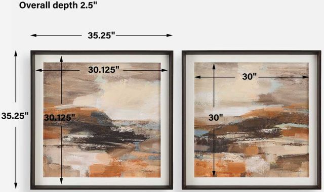 Uttermost® Silvia Vassileva 2-Piece Cinnamon Shore Framed Prints Set-3