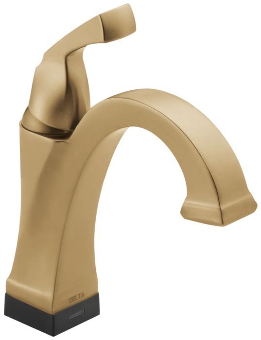 Delta Dryden® Champagne Bronze Touch2O® Bathroom Faucet with Touchless Technology with Drain-0