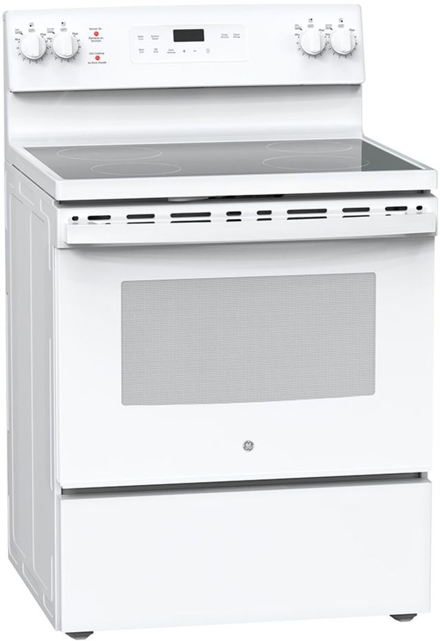 GE® 30" White Freestanding Electric Range-3