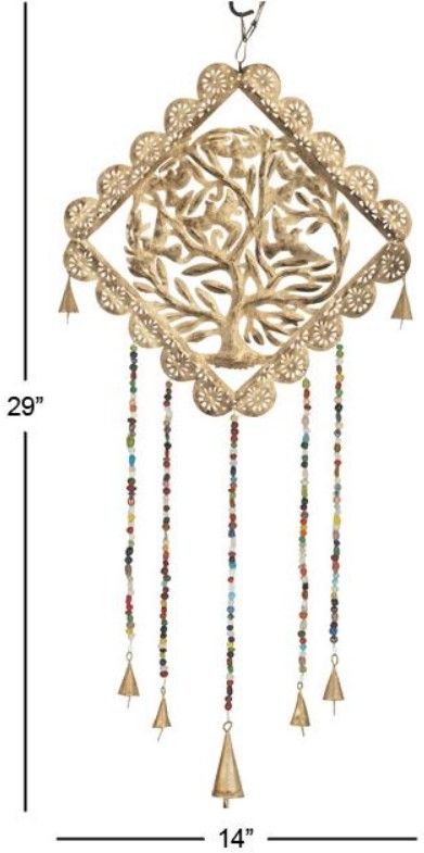 Deco Marche Gold Tree Windchime-1