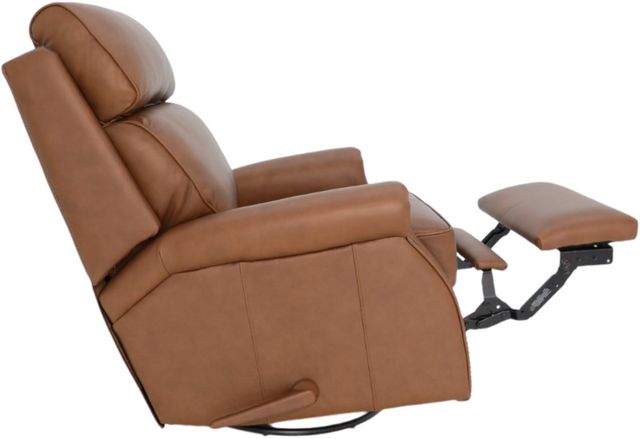 BarcaLounger® Crews Dobbs Saddle Leather Manual Swivel Glider Recliner-1