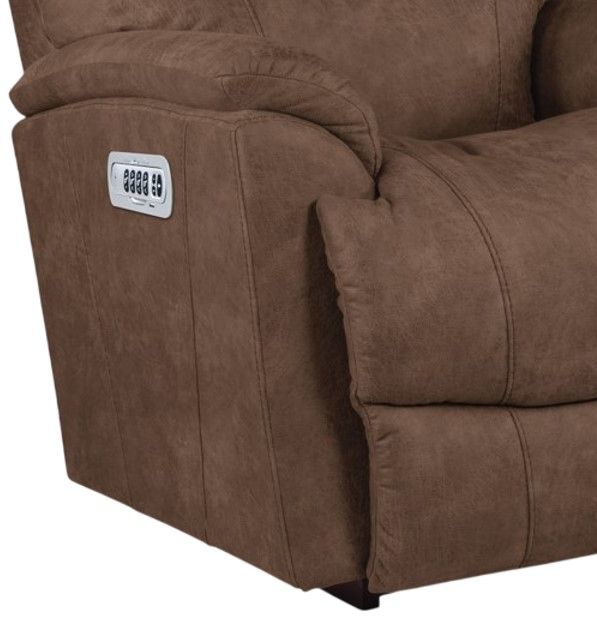 La-Z-Boy® Trouper Whiskey Power Rocking Recliner with Headrest and Lumbar-1
