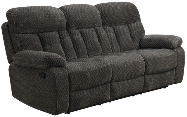 New Classic® Home Furnishings Bravo Charcoal Dual Manual Reclining Sofa-0
