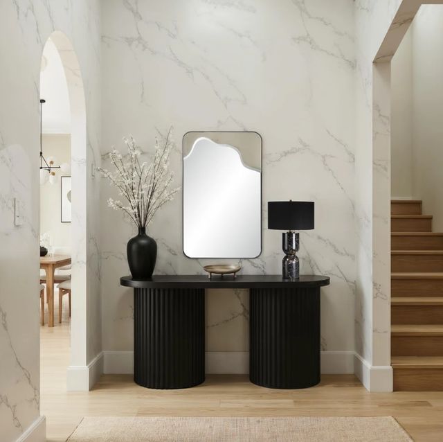 Renwil® Heron Matte Black Accent Mirror-1