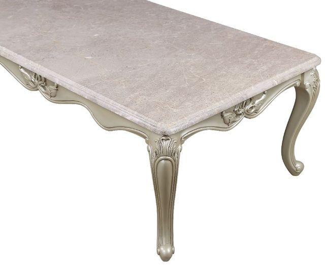 New Classic® Home Furnishings Monique Marble Top Cocktail Table with Champagne Base-4