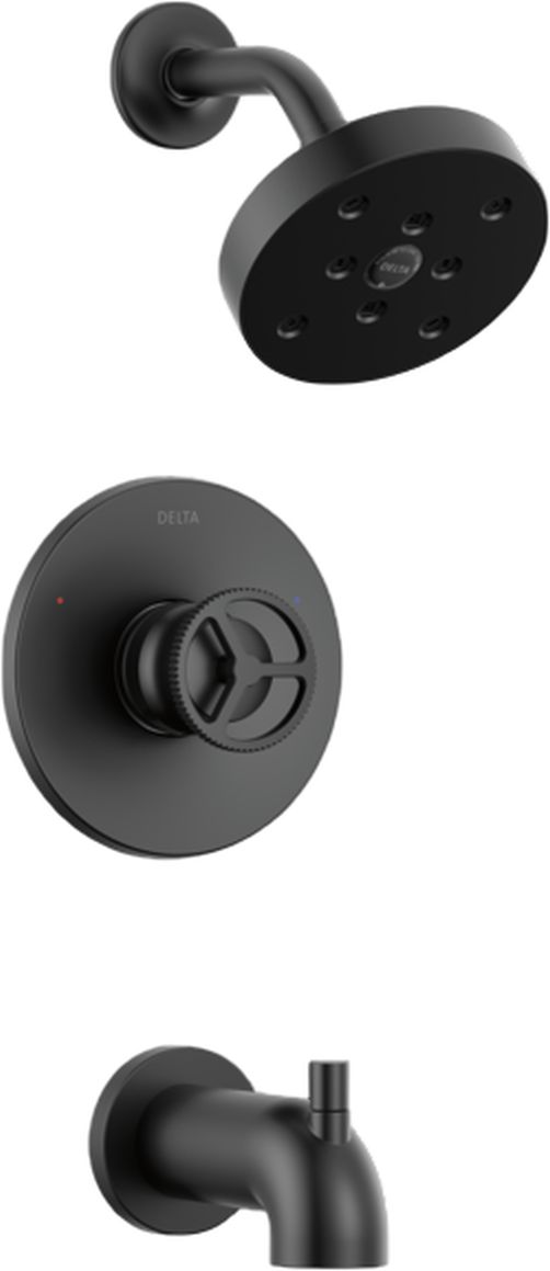 Delta Trinsic® H2Okinetic® Matte Black Tub Shower Trim-0
