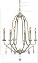 Forty West Evie White 6-Light Chandelier-1
