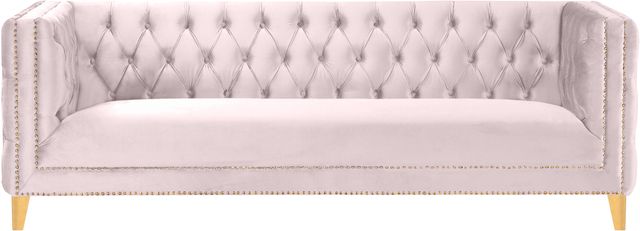 Meridian Furniture Michelle Pink Velvet Sofa-2
