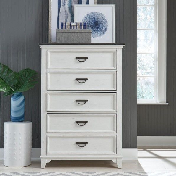 Liberty Furniture Allyson Park Charcoal/Wirebrushed White 52" Chest-1