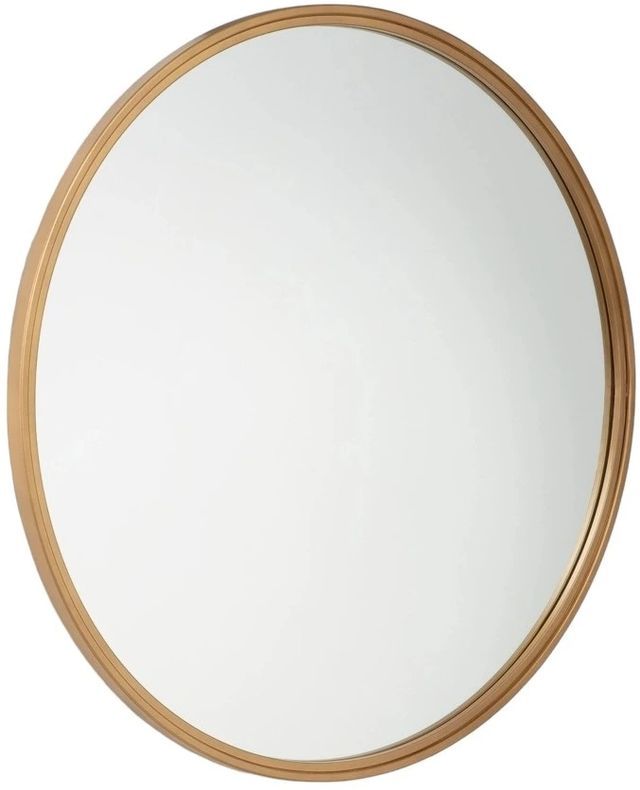 Signature Design by Ashley® Brocky Gold Round Accent Mirror-1