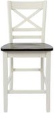 Jofran Inc. Asbury Park Autumn Brown/White X-Back Counter Stool-2