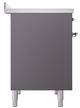 Ilve® Nostalgie II Noblesse 40'' Graphite Matte Pro Style Induction Range with Chrome Trim-2