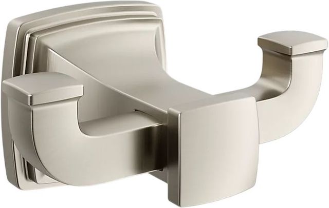 KOHLER® Riff® Vibrant Brushed Nickel Double Robe Hook-0