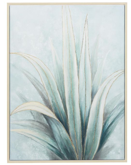 Deco Marche Canvas Leaf Green Wall Art-0
