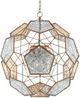 Currey & Company Julius Pyrite Bronze/Raj Mirror Orb Chandelier-0