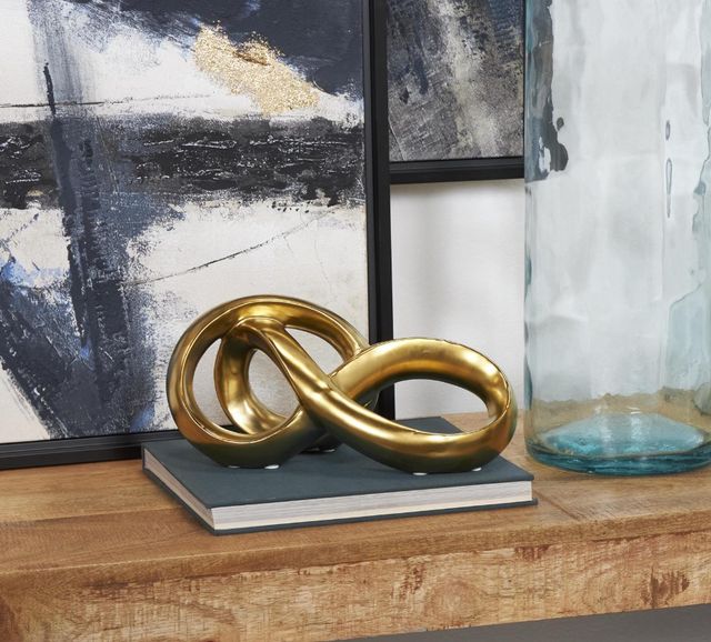 Deco Marche Gold Infinity Loop Sculpture-4