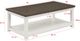 Crown Mark Dakota Brown Coffee Table with White Base-2