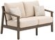 Signature Design by Ashley® Adams Lane Beige/Dark Brown Loveseat with Cushion-0