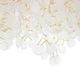 A & B Home Clear/Gold Chandelier with Pebbled Glass Floral Design-3
