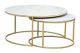 Zuo Modern Daniel Set of 2 White Top Nesting Coffee Tables with Brass Base -0