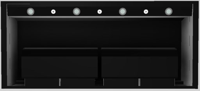 Vent-A-Hood® Designer Series 54" Black Wall Mounted Range Hood-2