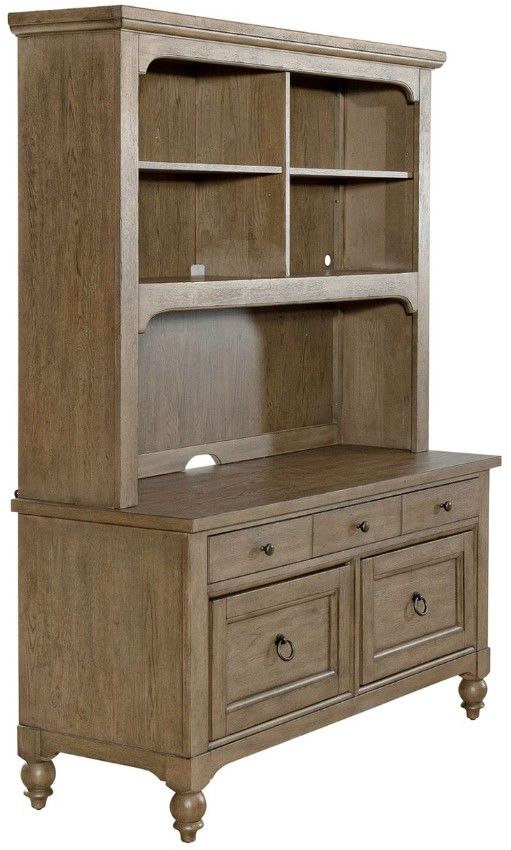 Liberty Furniture Americana Farmhouse Dusty Taupe Credenza and Hutch-0