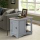 Parker House® Americana Modern Dove Chairside Table with Weathered Natural Top-1