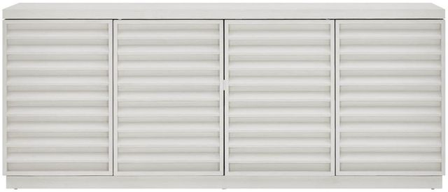 Universal Explore Home™ Oasis White Sandblasted Quartered Pine 82" Shoreline Credenza-2