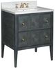 Currey & Company Santos 28" Vintage Navy Vanity with Rectangular Undermount Sink-0