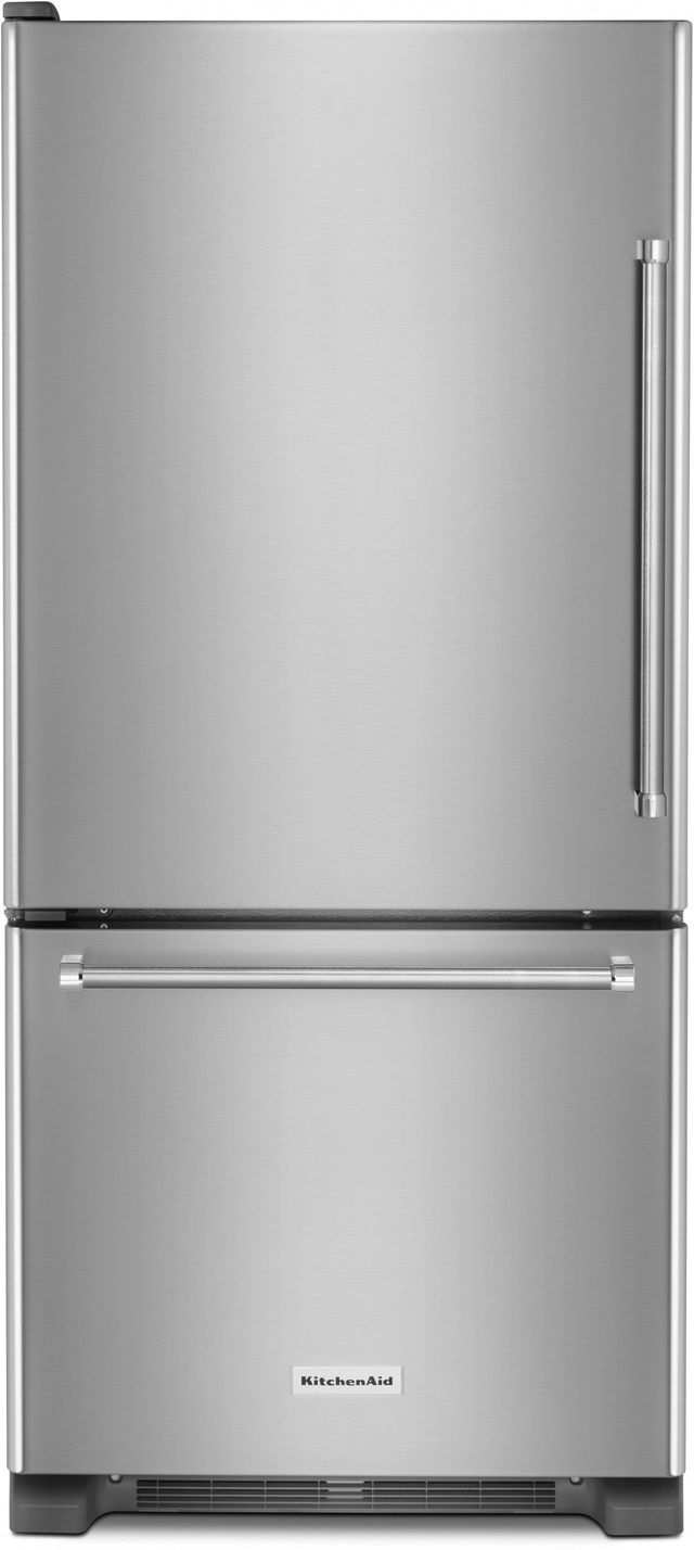 KitchenAid® 18.67 Cu. Ft. Stainless Steel Bottom Freezer Refrigerator-0