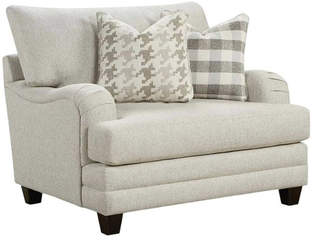Fusion Furniture Basic Wool Light Gray Chair and a Half-0