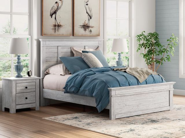 Signature Design by Ashley® Fenderport Whitewash Queen Panel Bed-1