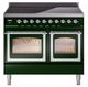Ilve® Nostalgie II Noblesse 40'' Emerald Green Pro Style Induction Range with Chrome Trim-0
