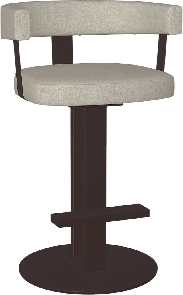 Amisco Customizable Garrison Upholstered Seat and Backrest Swivel Counter Stool with Memory Return-0