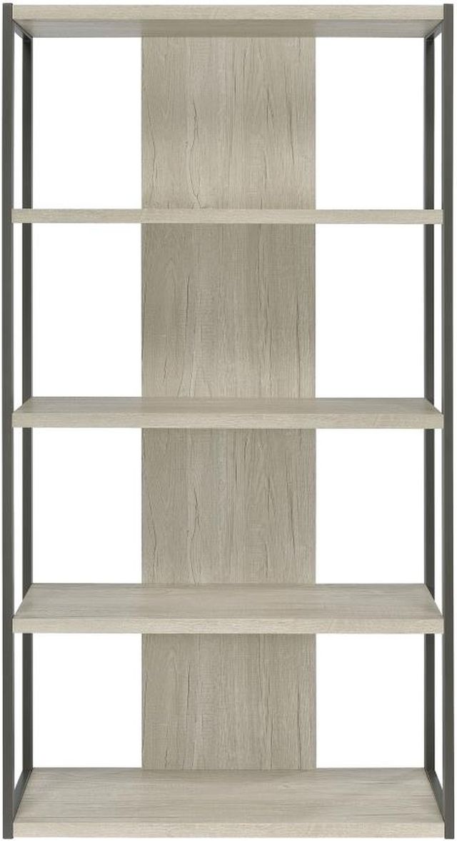 Coaster® Loomis Whitewashed Grey Bookcase-1