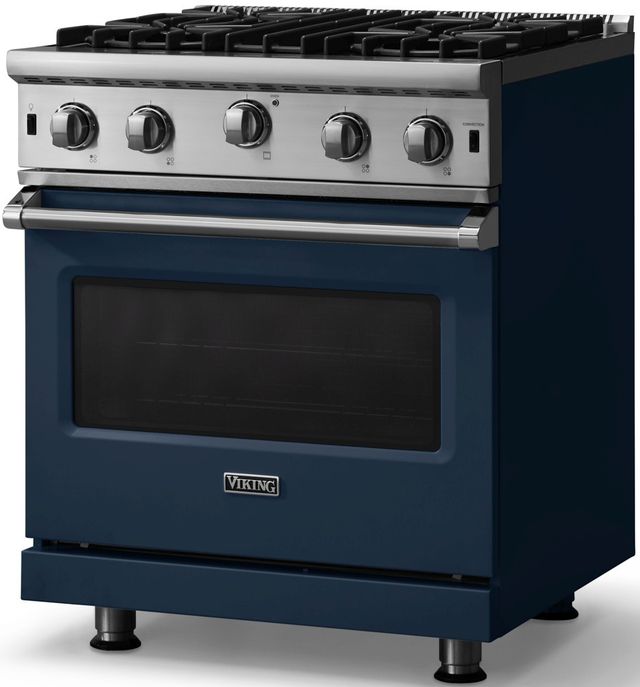 Viking® 5 Series 30" Slate Blue Pro Style Natural Gas Range-2