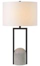 Renwil® Florah Matte Black/Natural Gray Desk Lamp-2