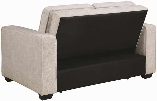 Coaster® Doral Upholstered Beige Sleeper Sofa Bed-1