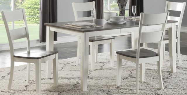 American Wholesale Furniture 5-Piece Grey/White Dining Set-0