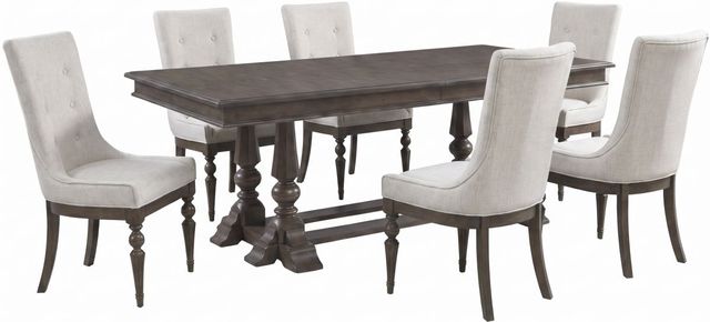 Liberty Furniture Arden Road 7-Piece Cream/Satin Cherry Dining Set-0