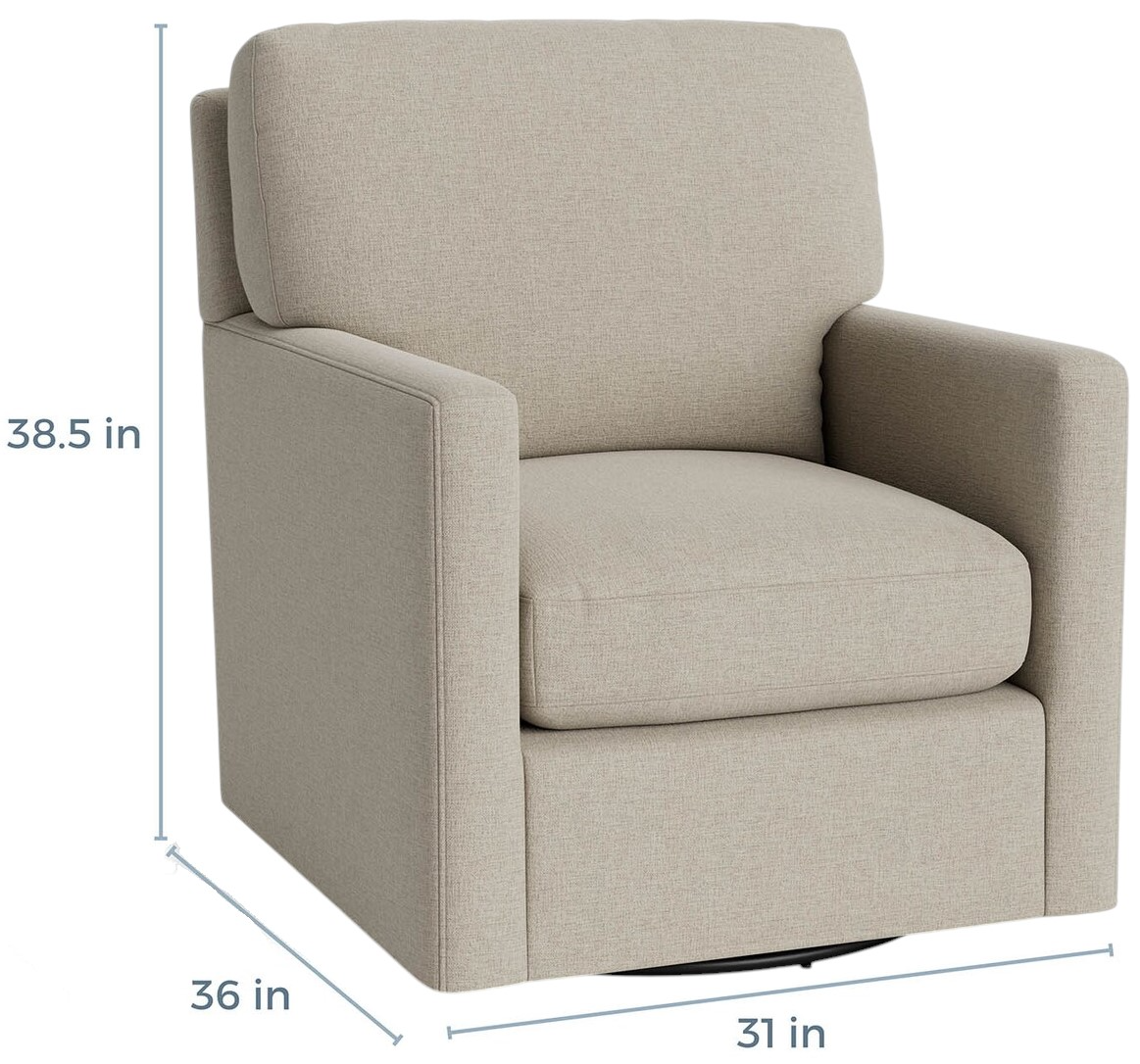 Bassett Furniture Trent Swivel Chair - Thumbnail 4