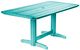 C R Plastics 72" Turquoise Rectangular Dining Table-0