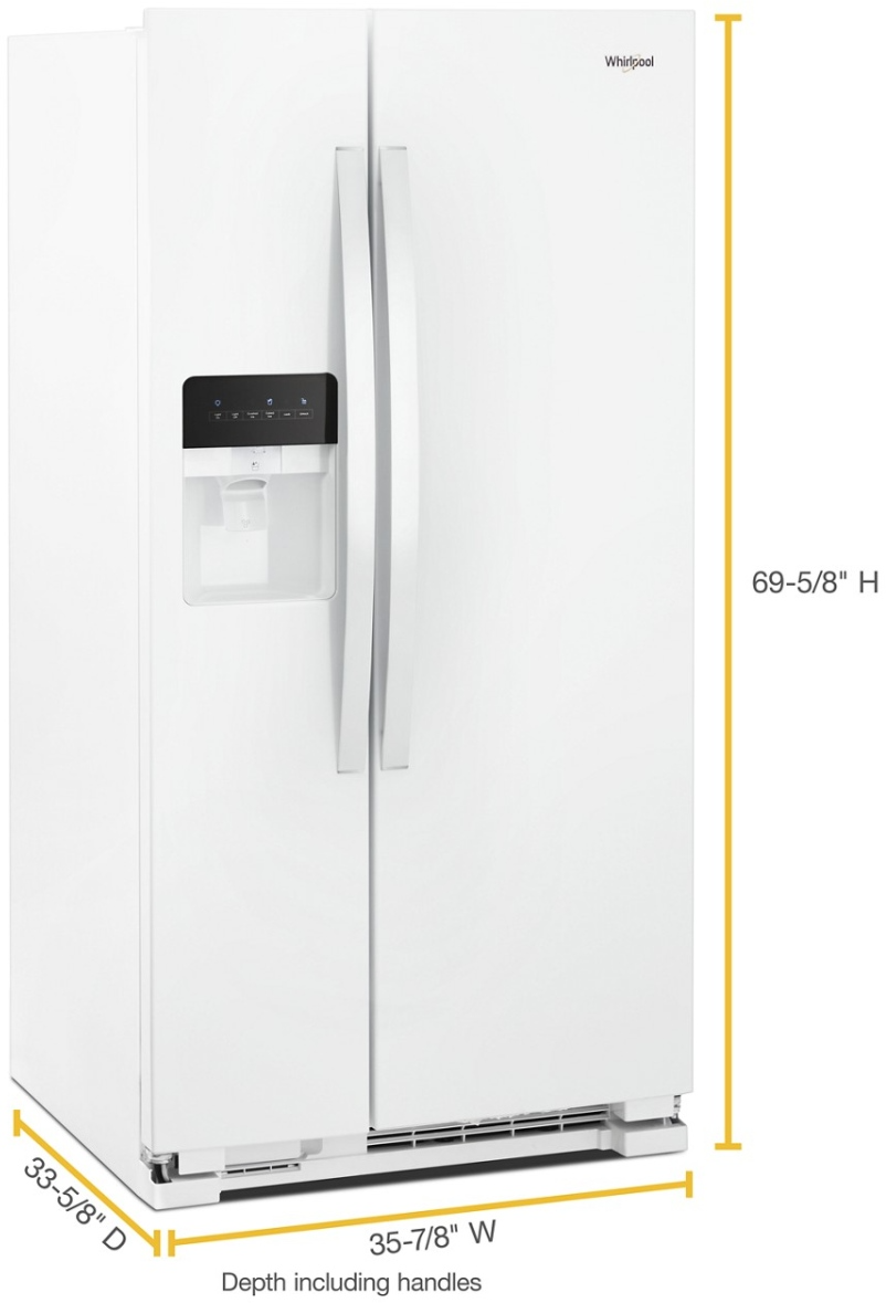 Whirlpool® 36 in. 25.0 Cu. Ft. White Side-By-Side Refrigerator