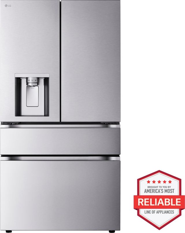 LG 36" 28.6 Cu. Ft. PrintProof™ Stainless Steel French Door Refrigerator with Dual Ice Maker-1