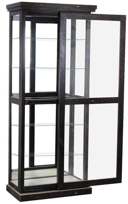 American Heartland Manufacturing Rustic Tall Sliding Door Curio-2