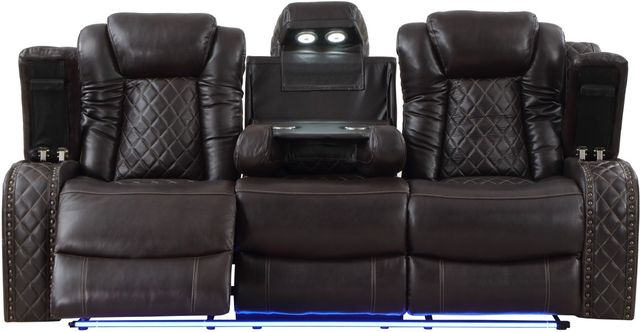 New Classic® Home Furnishings Joshua Brown Sofa with Dual Recliner-4