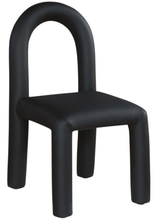 Meridian Furniture Amari Black Vegan Leather Upholstered Dining Chair-1