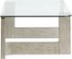 Magnussen Home® Bartlett Glass Top Rectangular Cocktail Table with Smokey Pine Base-2